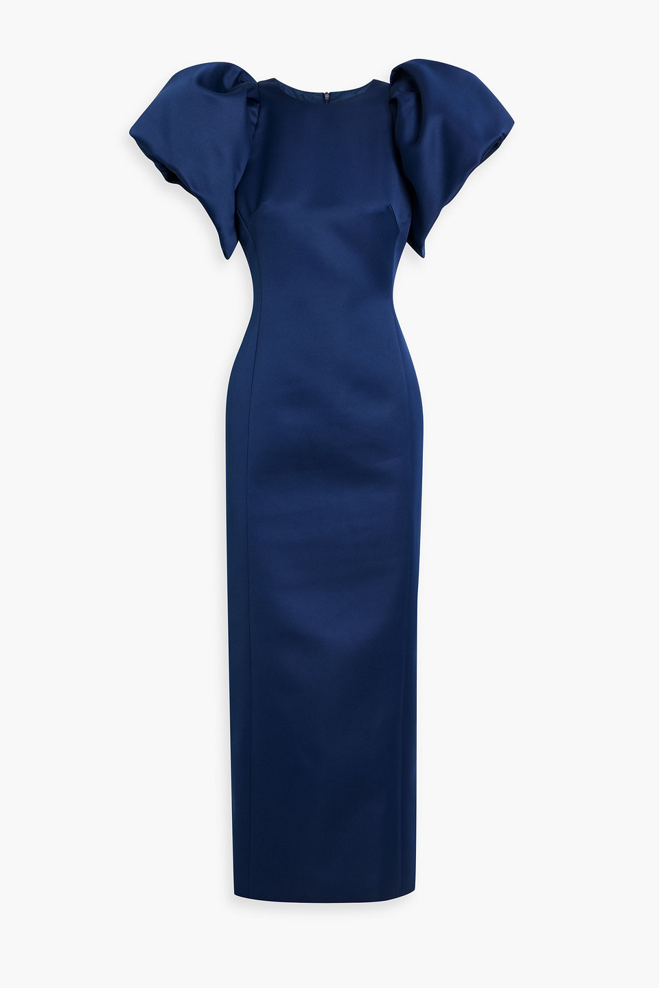 Leo Lin Lucinda Satin Maxi Dress In Blue