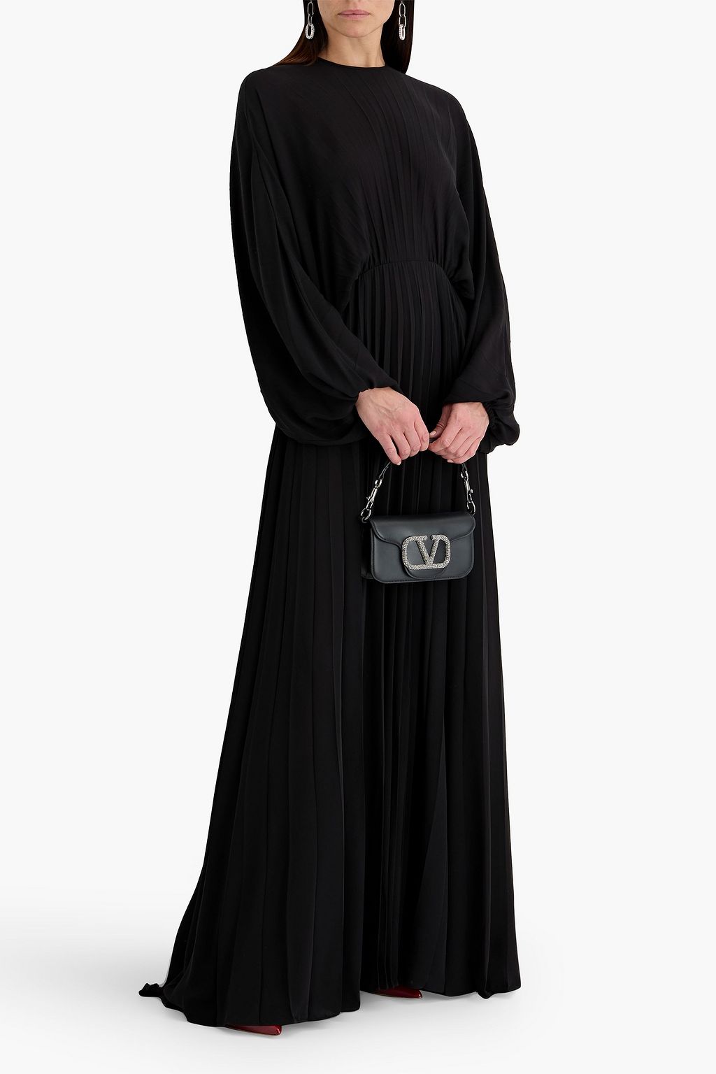 VALENTINO GARAVANI Pleated silk-crepe gown | THE OUTNET