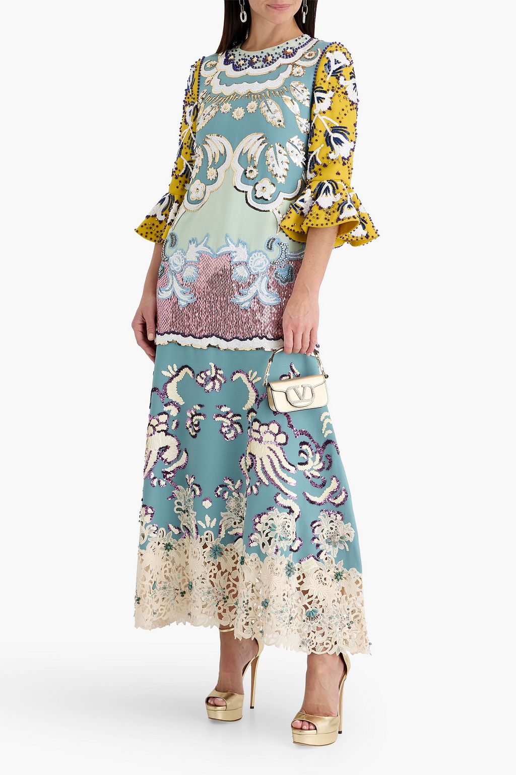 chinese dress ladies Size 8 Valentino Linen Dress