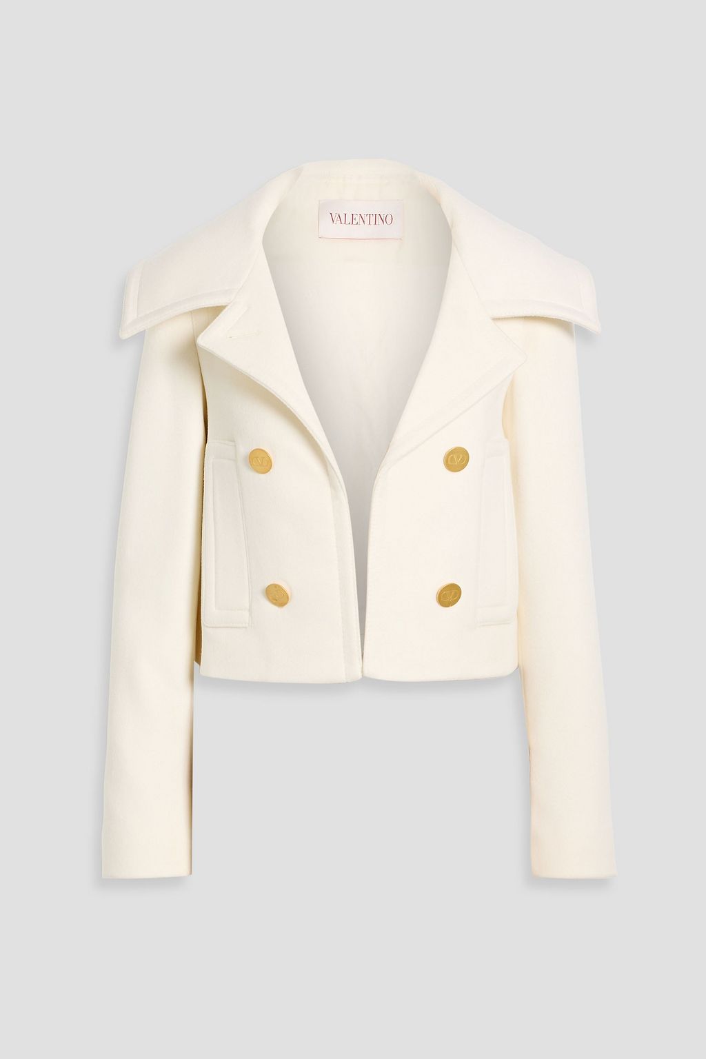 い*み様 【Valentino garavani】テーラードJKT（カシミヤ） VALENTINO GARAVANI Double-breasted wool and cashmere-blend felt