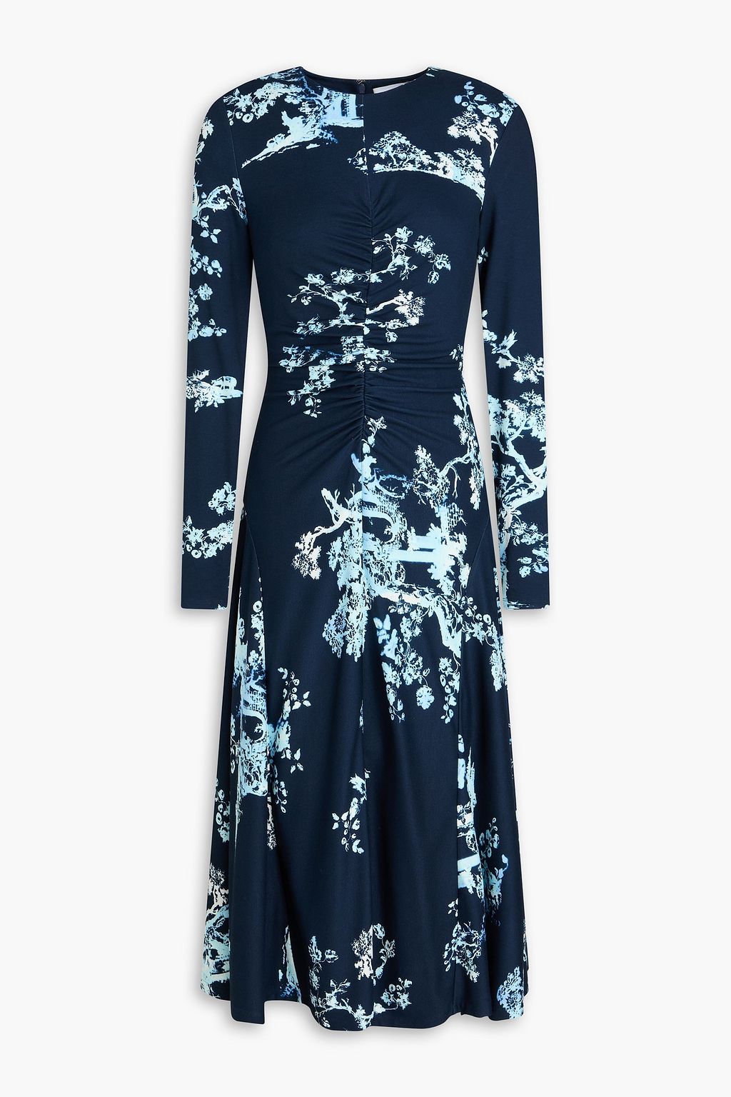 ERDEM Printed denim midi dress | THE OUTNET