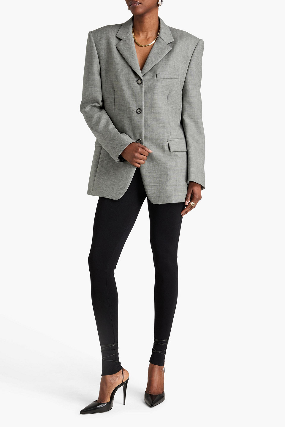 Magda Butrym - Wool-blend Blazer - Gray - Fr 36 