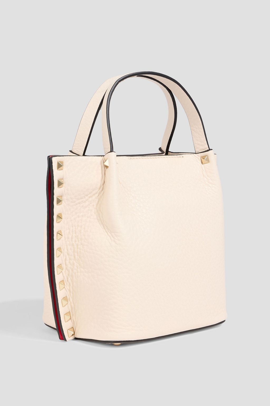 VALENTINO GARAVANI Rockstud pebbled-leather tote | THE OUTNET