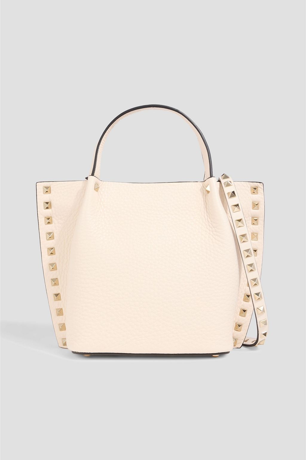 VALENTINO GARAVANI Rockstud pebbled-leather tote | THE OUTNET
