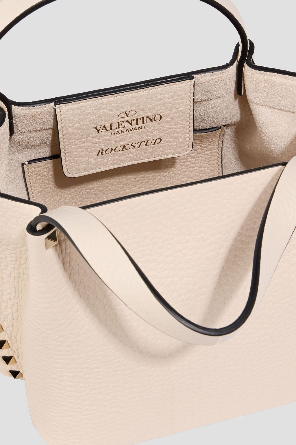 VALENTINO GARAVANI Rockstud pebbled-leather tote | THE OUTNET