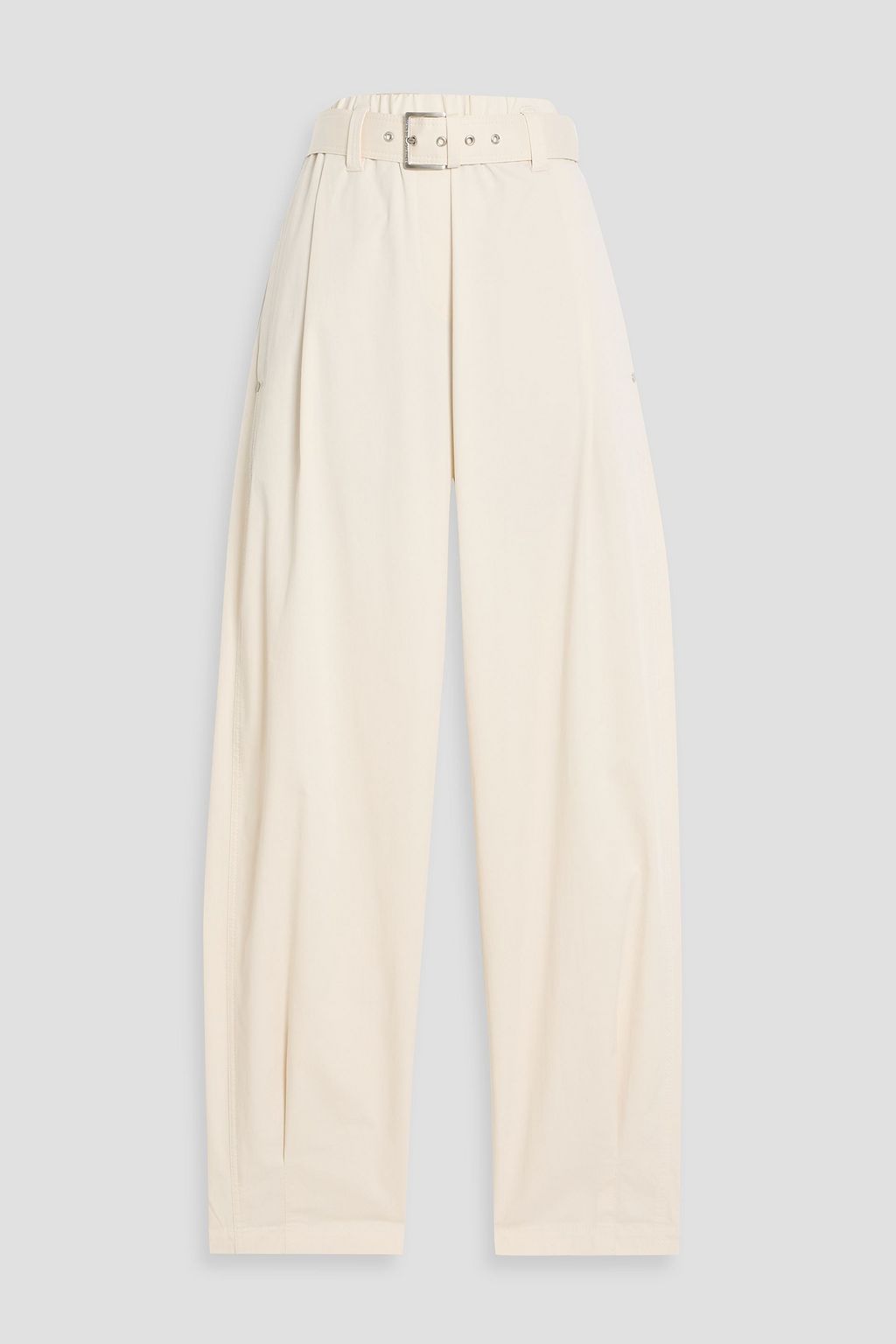 BRUNELLO CUCINELLI Belted cotton-blend twill tapered pants | THE