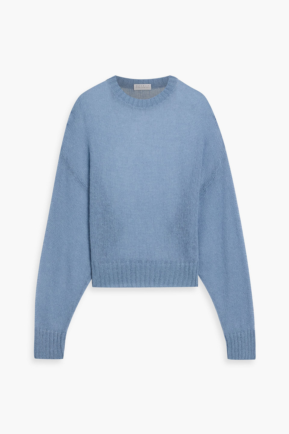 Brunello Cucinelli Mohair-blend Sweater In Blue