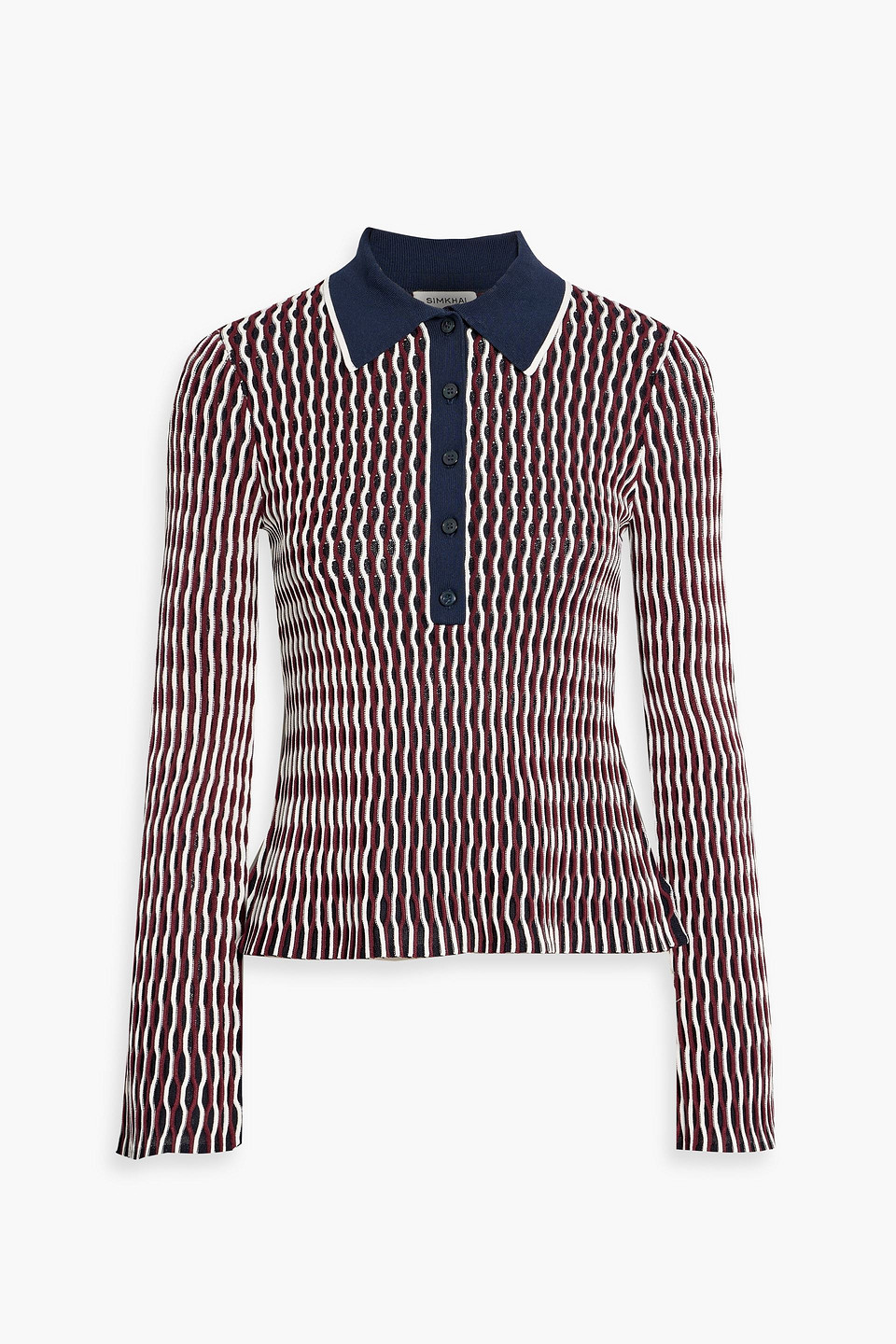 Simkhai Coleen Striped Jacquard-knit Top In Multi