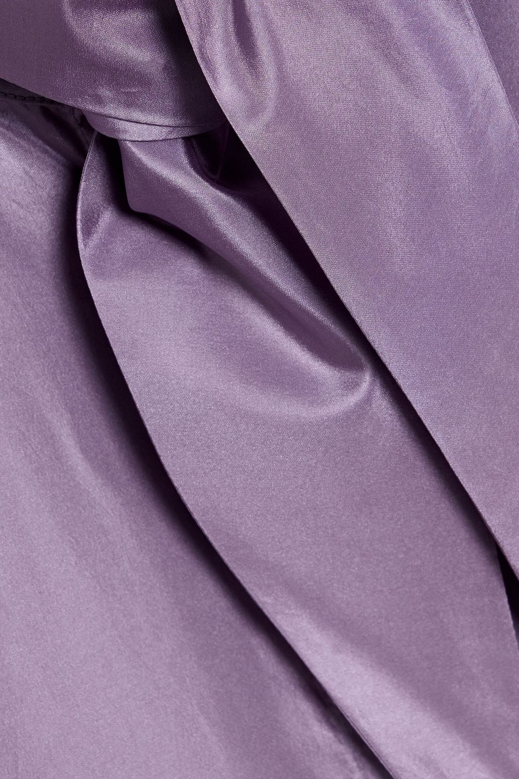 VALENTINO ファーストライン ブルーグレース シルク シャツ VALENTINO GARAVANI Tie-detailed silk-satin blouse | THE OUTNET