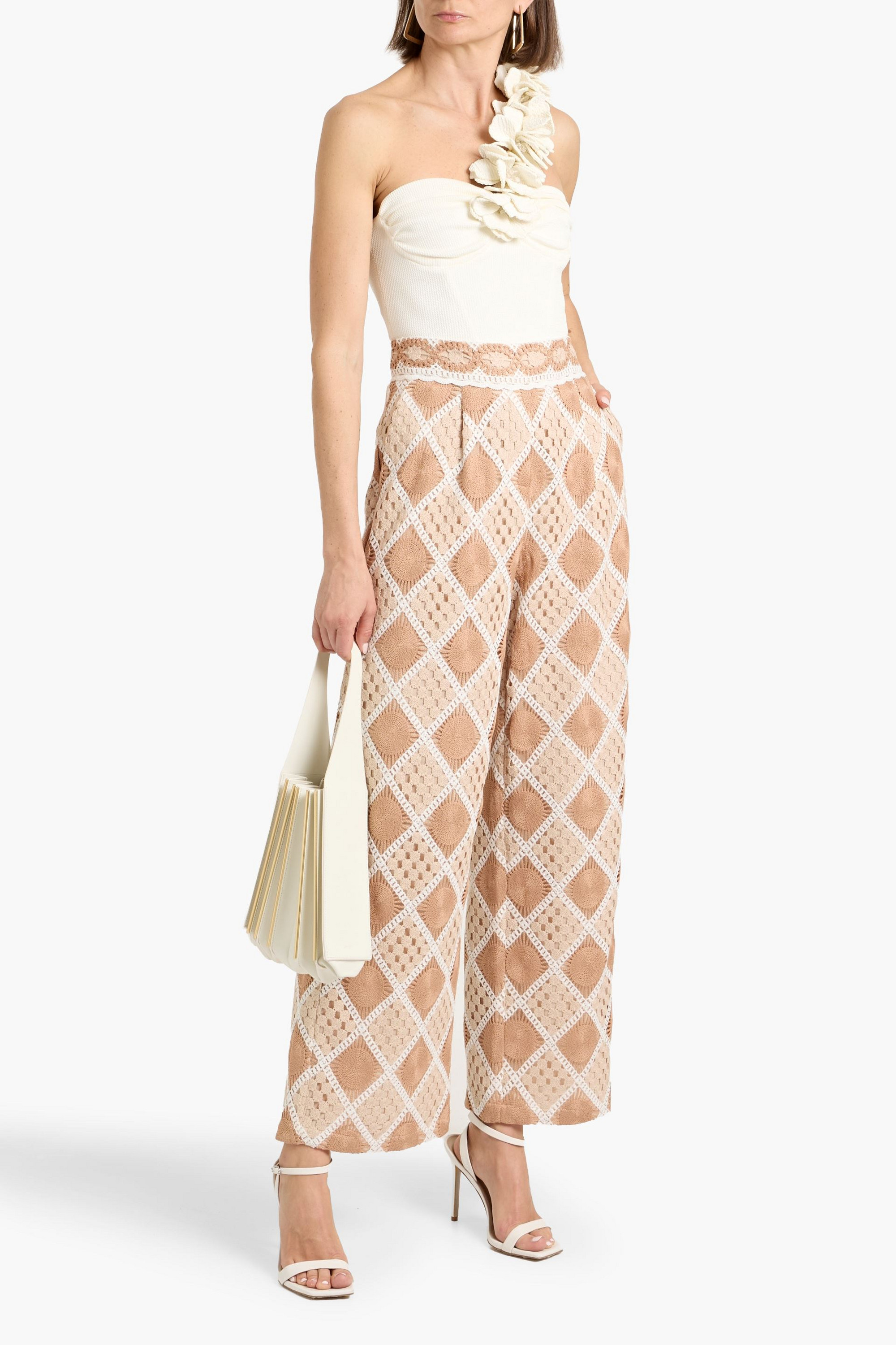 PatBO Bossa crochet wide-leg pants