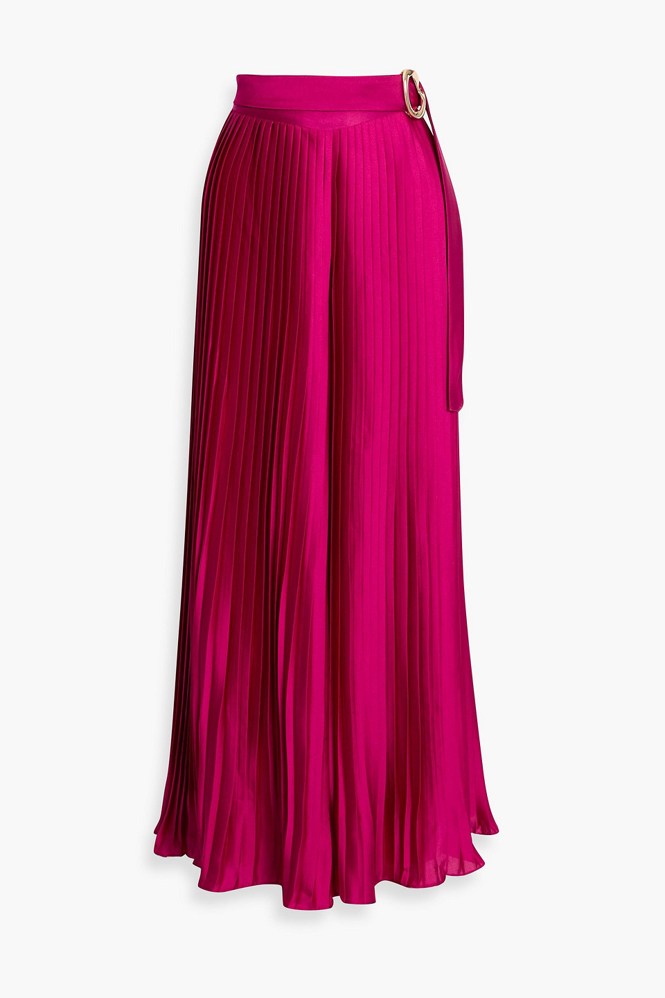 Patbo Dream Pleated Satin Wide-leg Pants In Pink