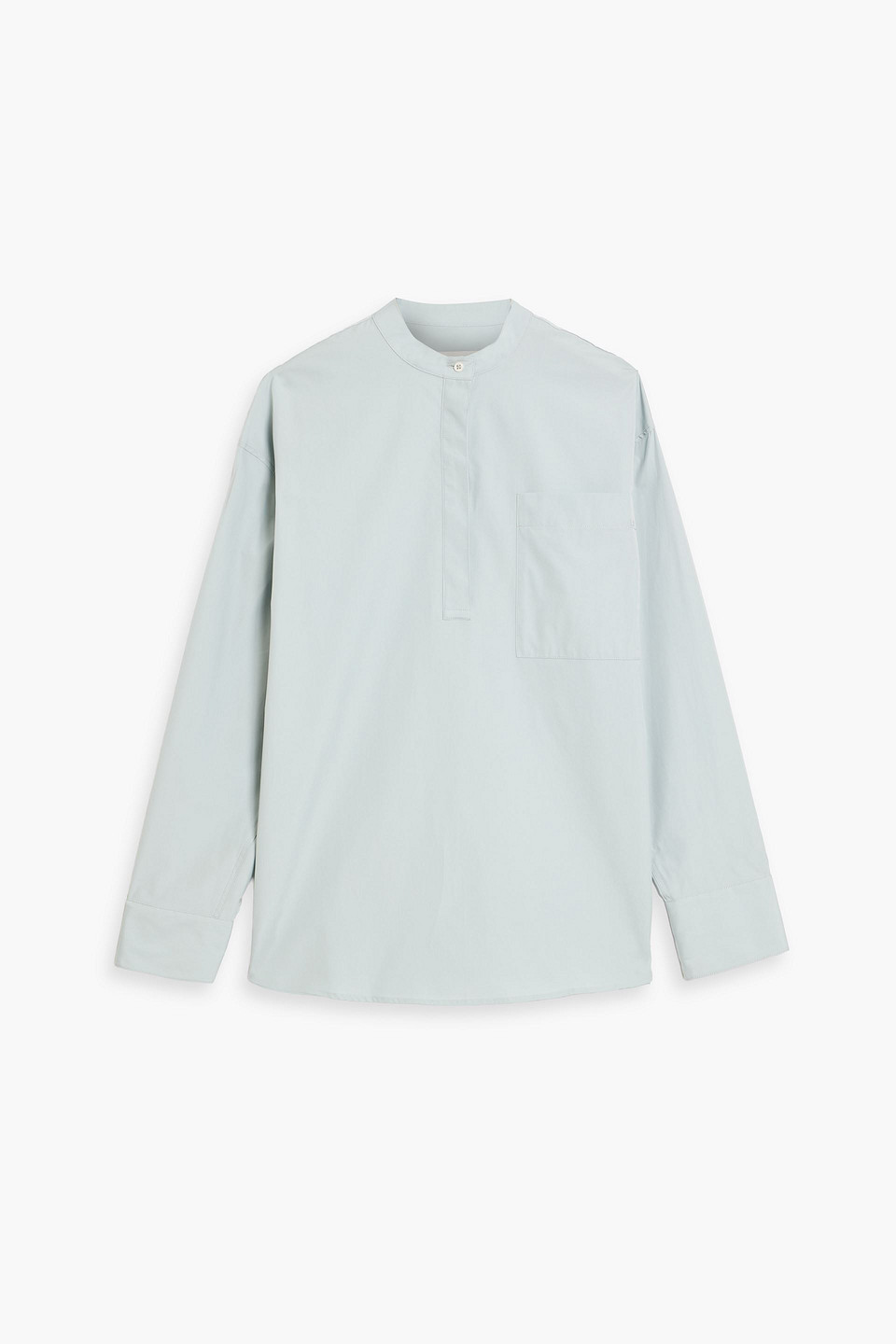 loulou de saison - pavi cotton-poplin shirt - blue - fr 38
