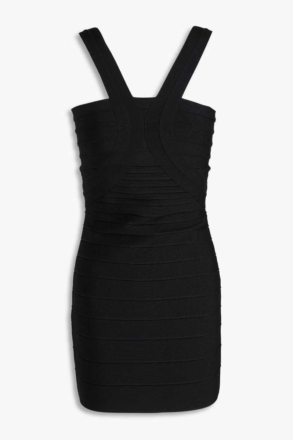 Herve Leger Elise Bandage Mini Dress In Black