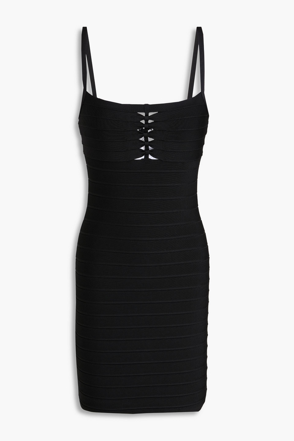 Herve Leger Emerson Cutout Bandage Mini Dress In Black