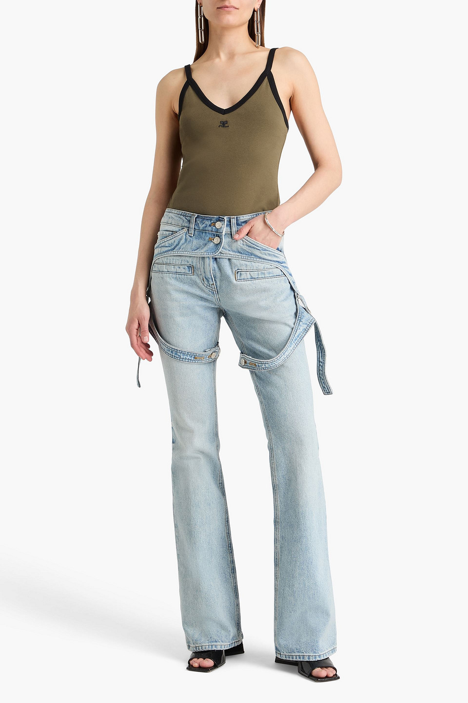  Courrèges - High-rise Bootcut Jeans - Blue - 25 