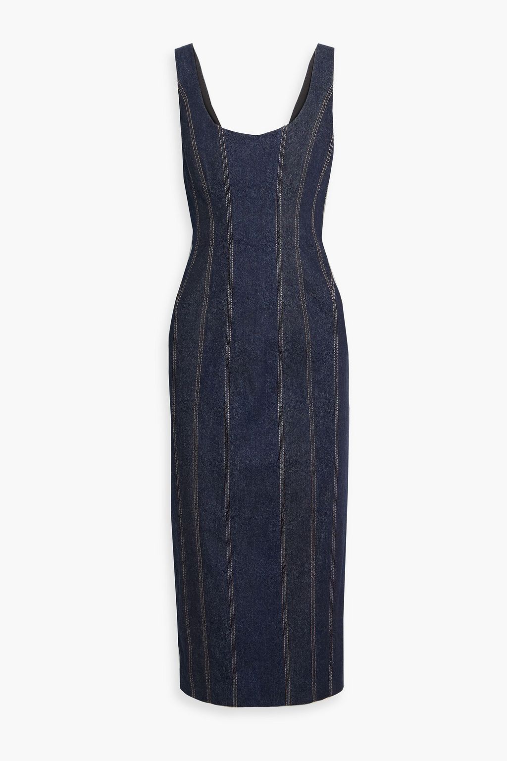 SIMKHAI Hallie denim midi dress | THE OUTNET