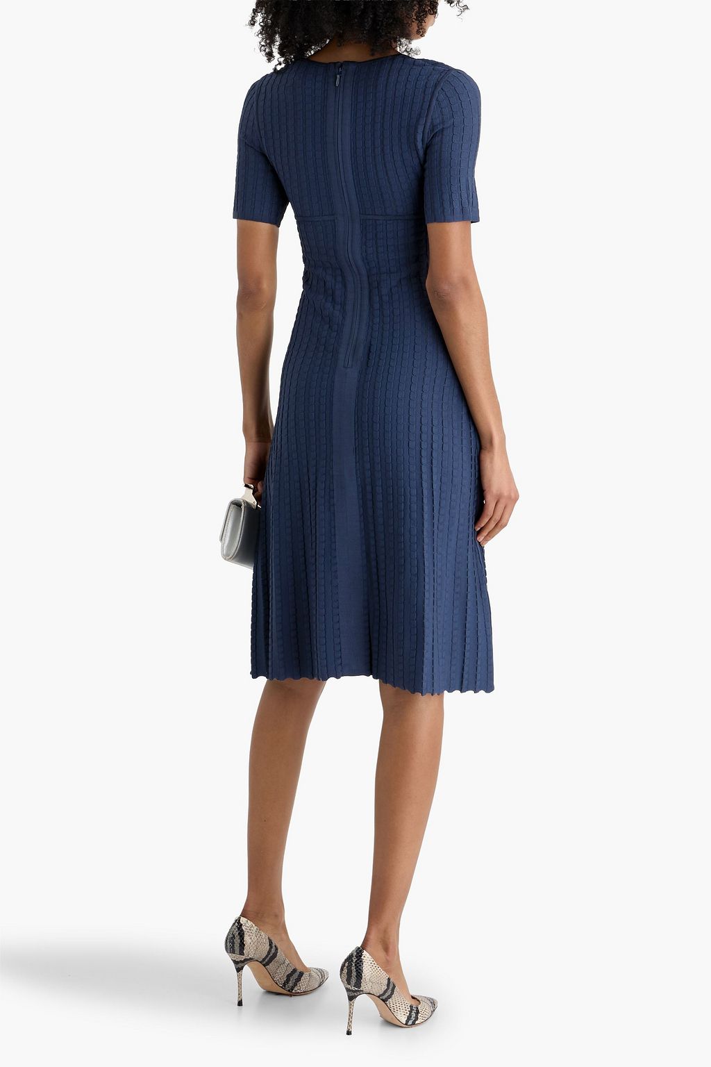 HERVÉ LÉGER Calista pleated bandage midi dress