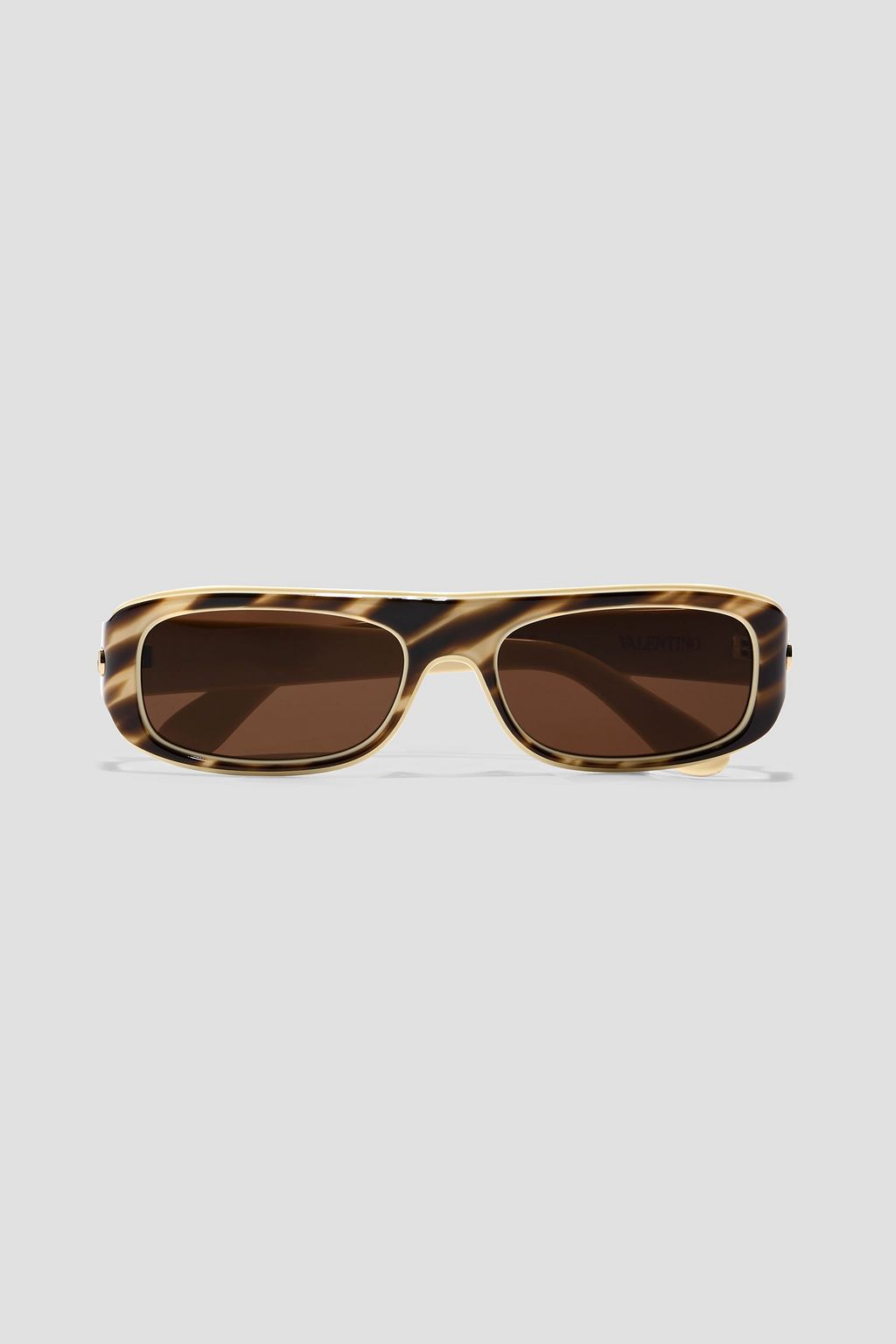 VALENTINO GARAVANI Rectangle-frame tortoiseshell acetate