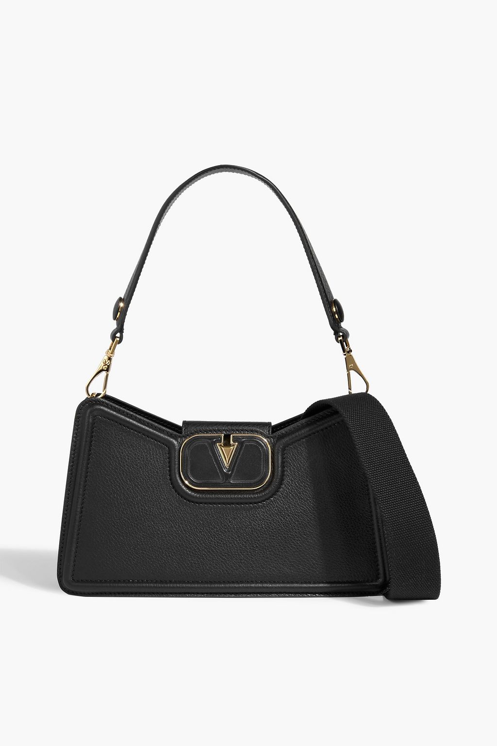 VALENTINO GARAVANI VLOGO Signature pebbled-leather shoulder bag
