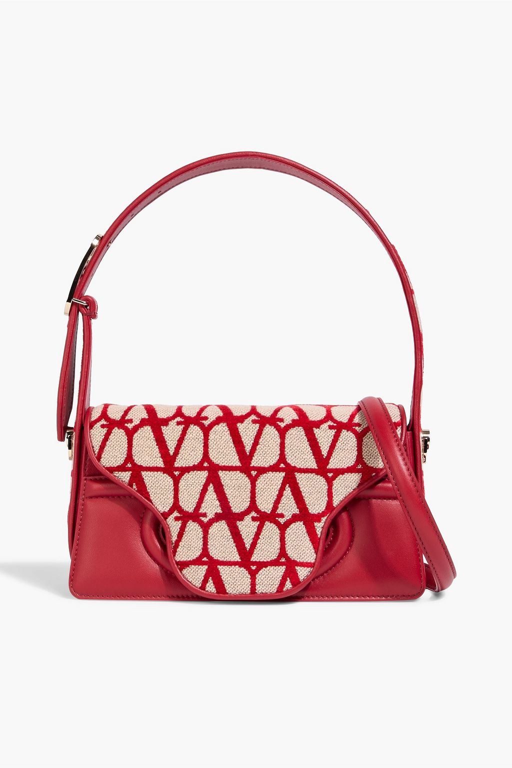 VALENTINO GARAVANI Le Grand Deuxième jacquard and leather shoulder