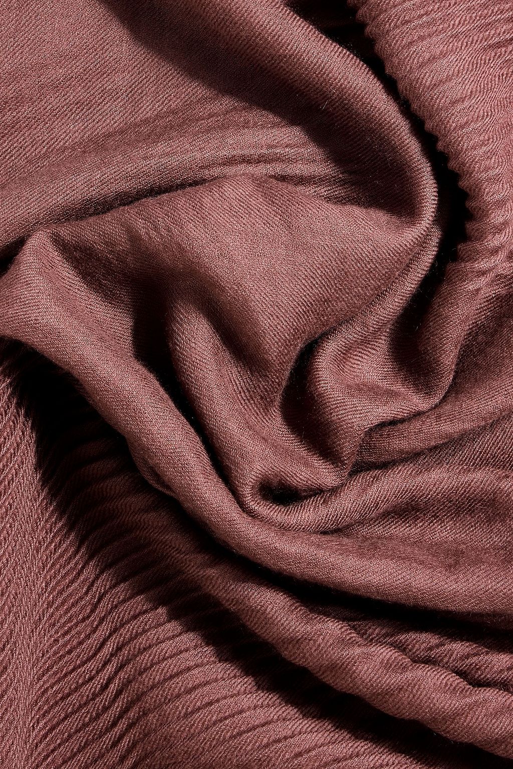VALENTINO GARAVANI Lace-trimmed plissé cashmere and wool-blend