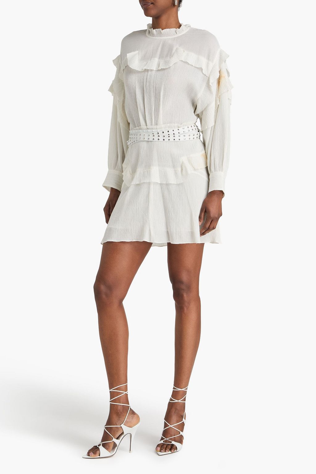 ISABEL MARANT Ruffled cotton-blend mini dress | THE OUTNET ISABEL MARANT Ruffled cotton-blend mini dress | THE OUTNET