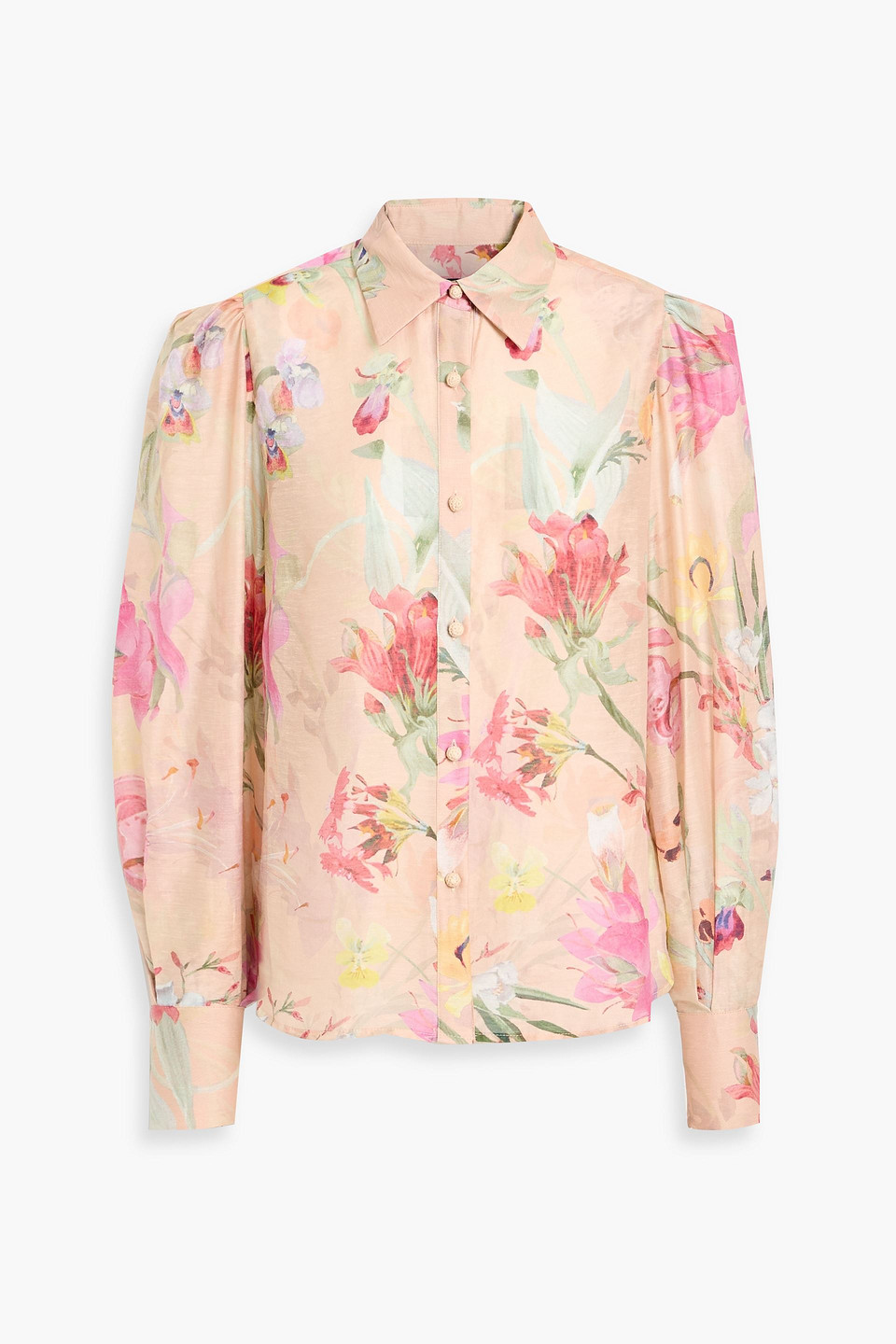 patbo - floral-print lyocell-blend shirt - orange - us 2