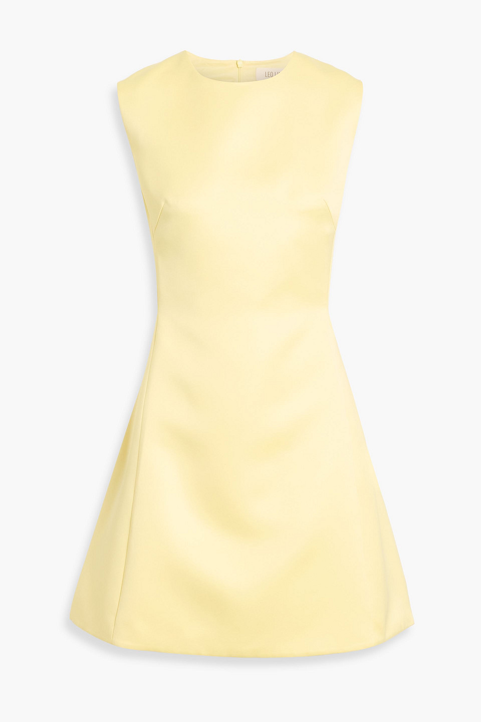 Leo Lin Chloe Satin Mini Dress In Yellow