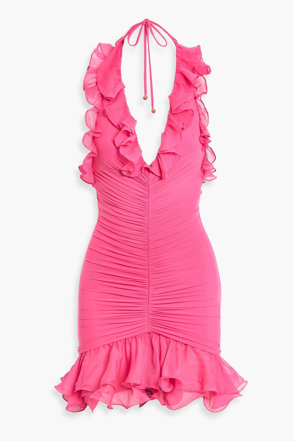patbo jacquard fitted mini dress Patbo Pink Petal Jacquard Bubble Hem Mini Dress