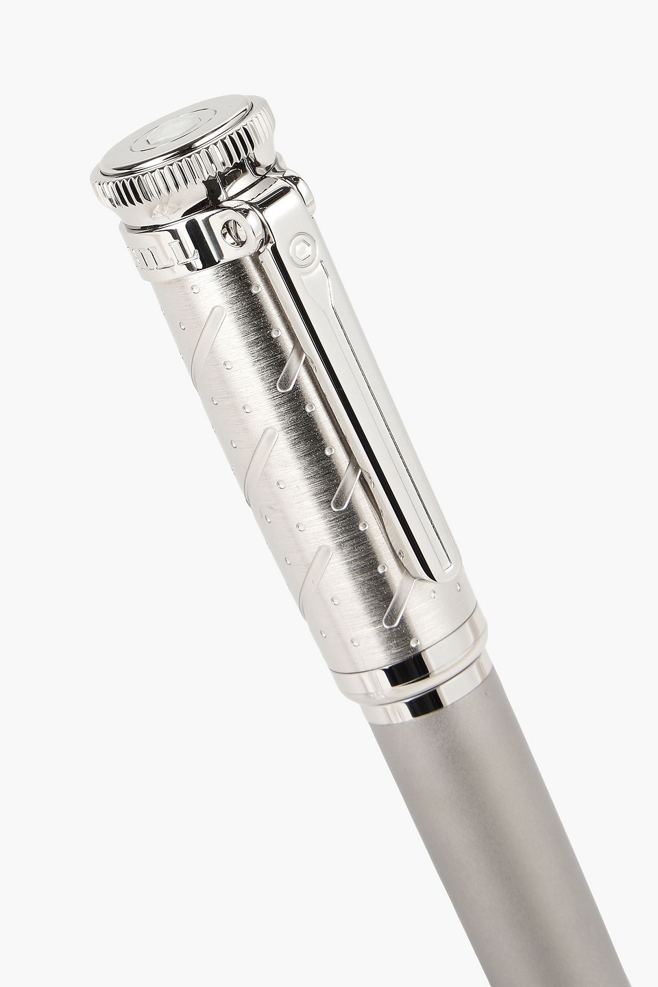  Dunhill - Kugelschreiber „sentryman Disc Brake“ Aus Marmor Und Silberfarbenem Metall - Metallic - Onesize 