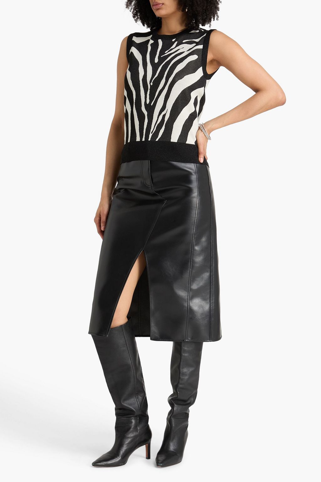 DOLCE&GABBANA Cropped silk sweater | THE OUTNET
