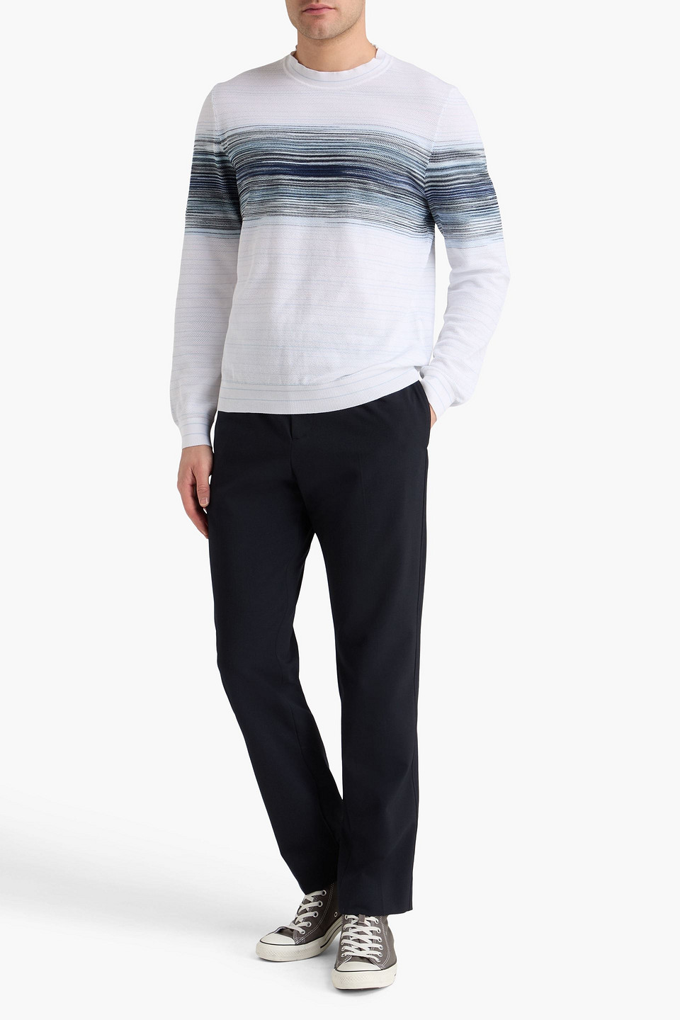  Missoni - Pullover Aus Baumwolle In Space-dye-optik - Weiß - It 46 