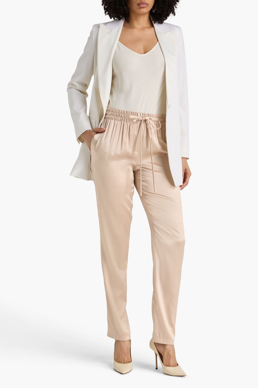 DOLCE&GABBANA Stretch-silk tapered pants | THE OUTNET