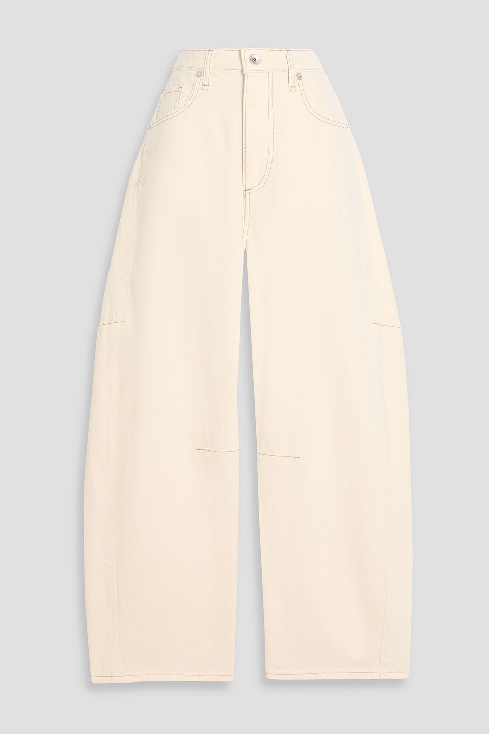 rag & bone - chase high-rise barrel-leg jeans - white - 29