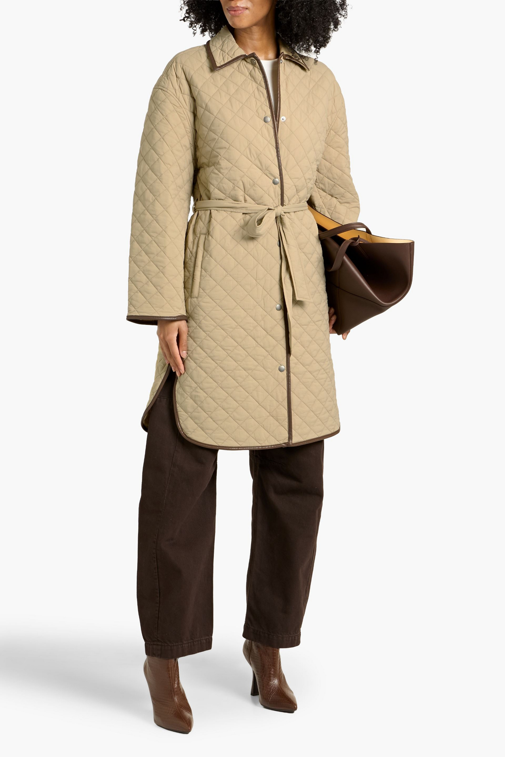 rag & bone Kelly belted quilted shell jacket