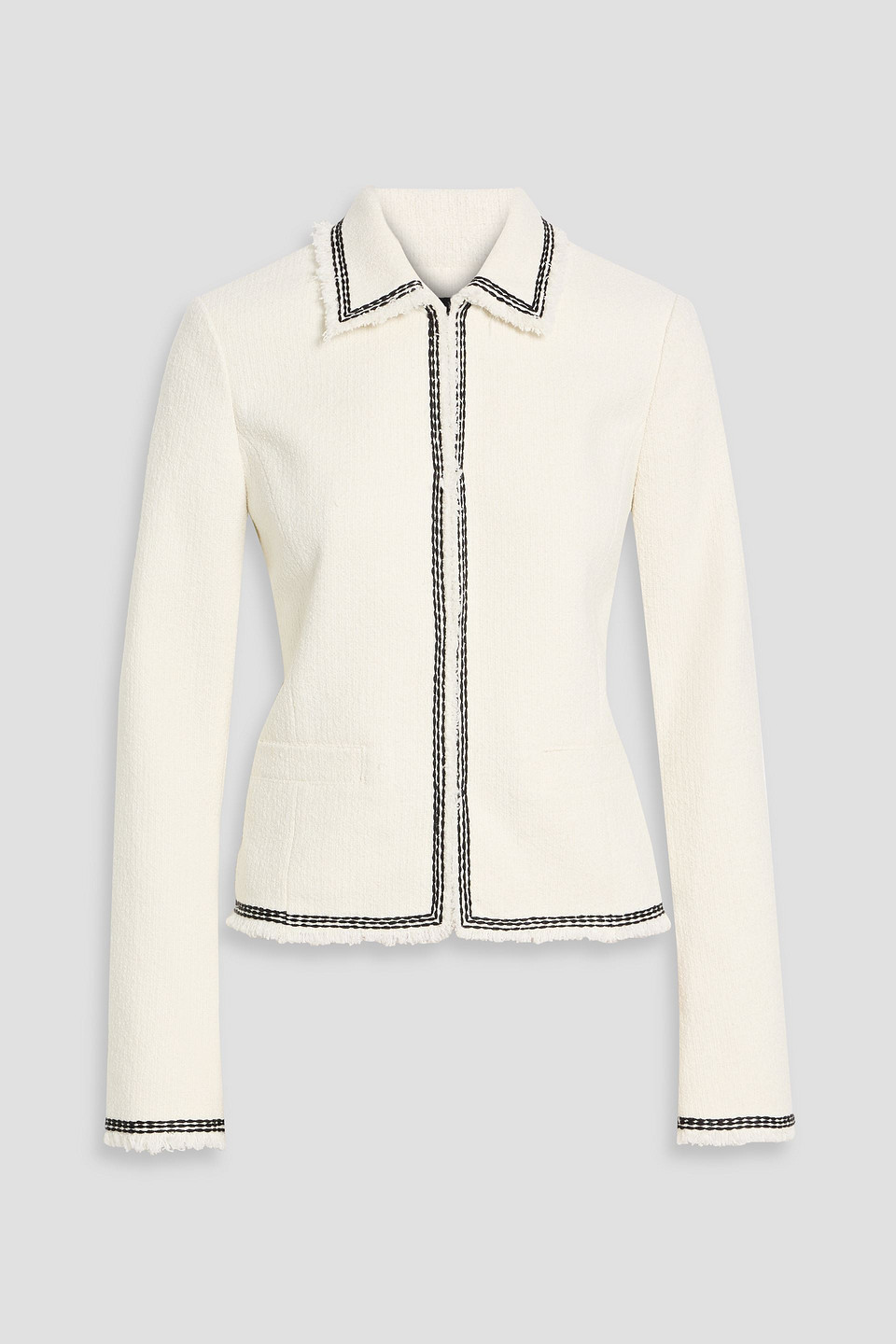 rag & bone - eloise embroidered tweed blazer - white - us 00