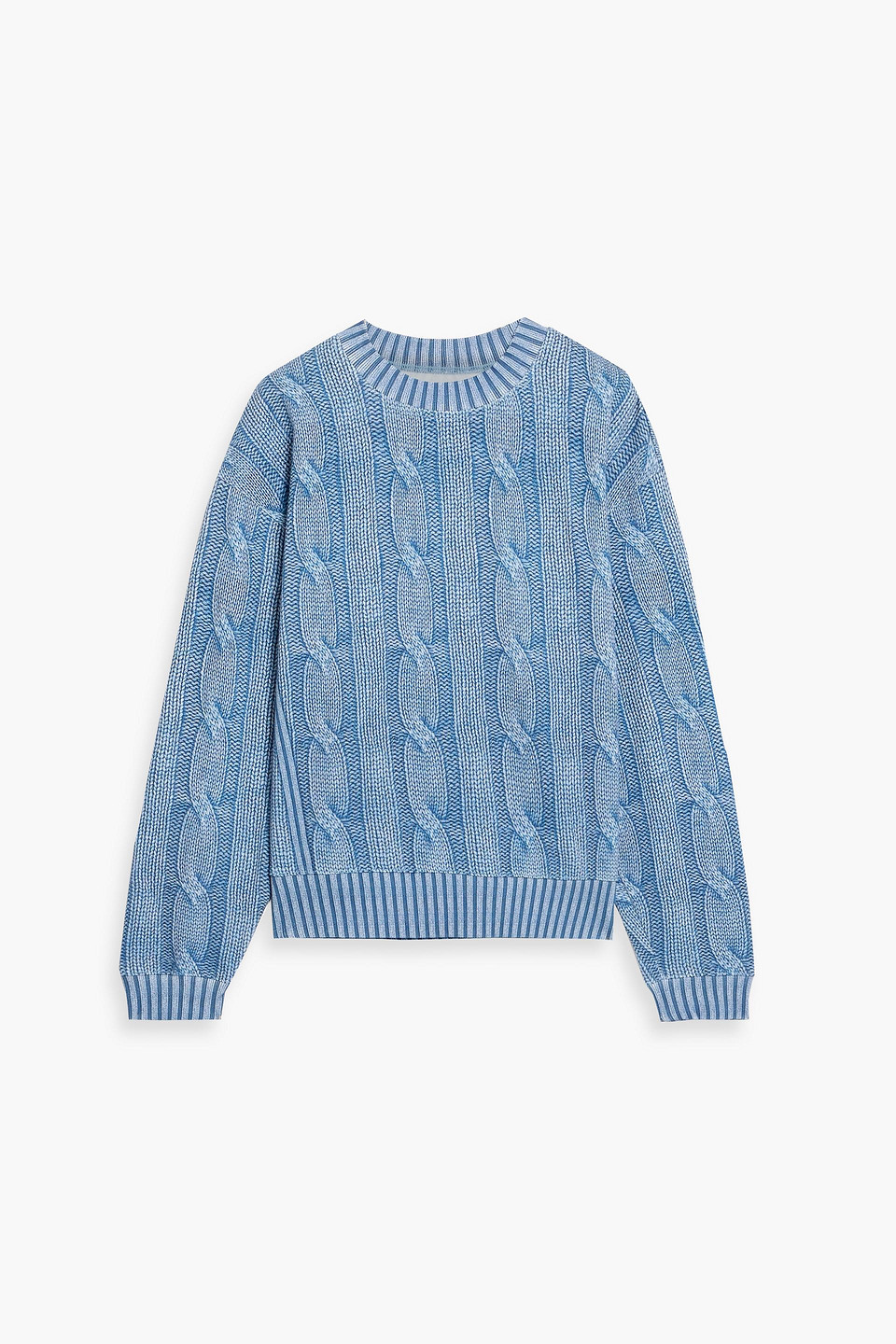 Rag & Bone Miramar Printed Cotton-fleece Sweatshirt In Blue