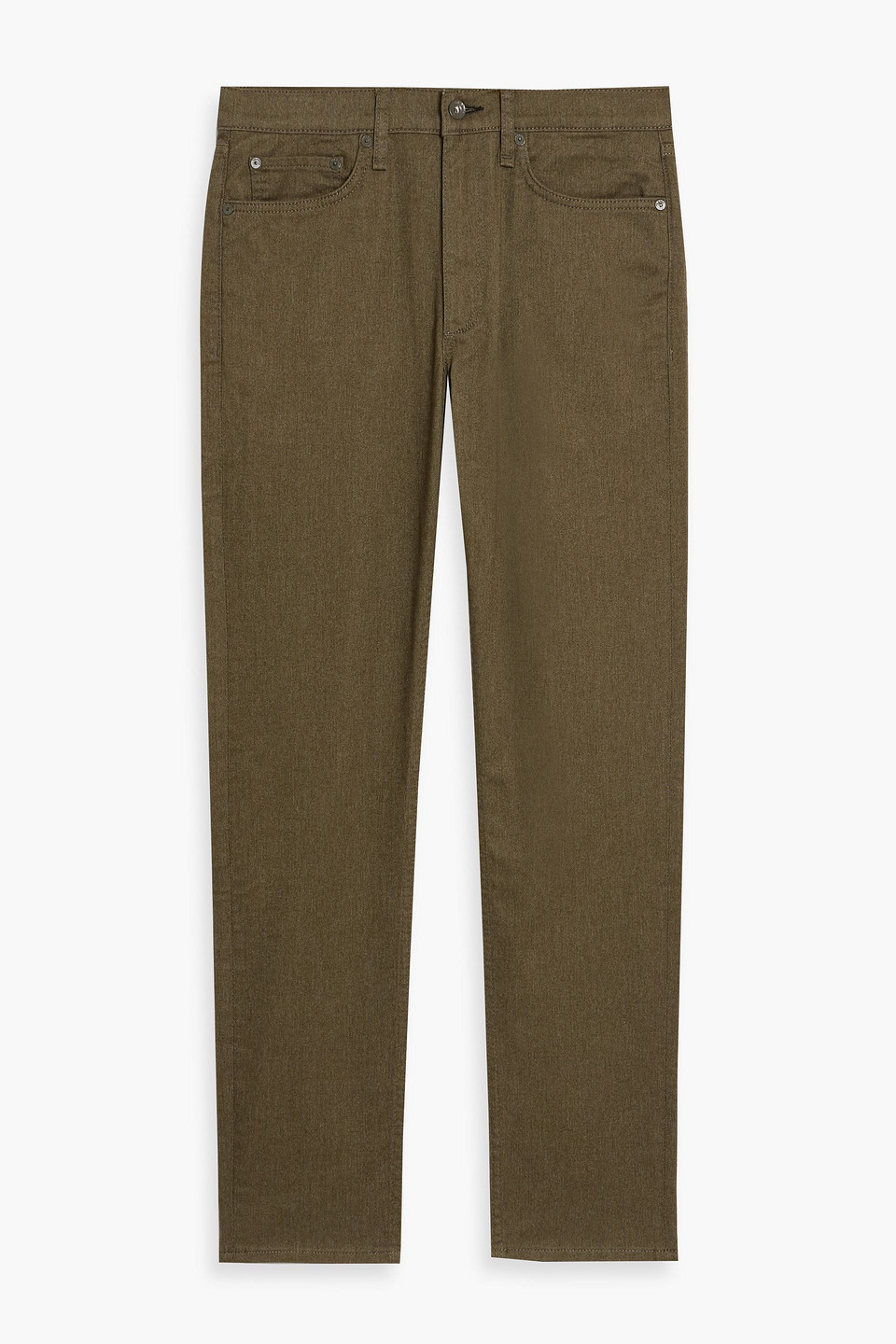 rag & bone - fit 2 flyweight cotton-blend twill pants - green - 31w/ 32l