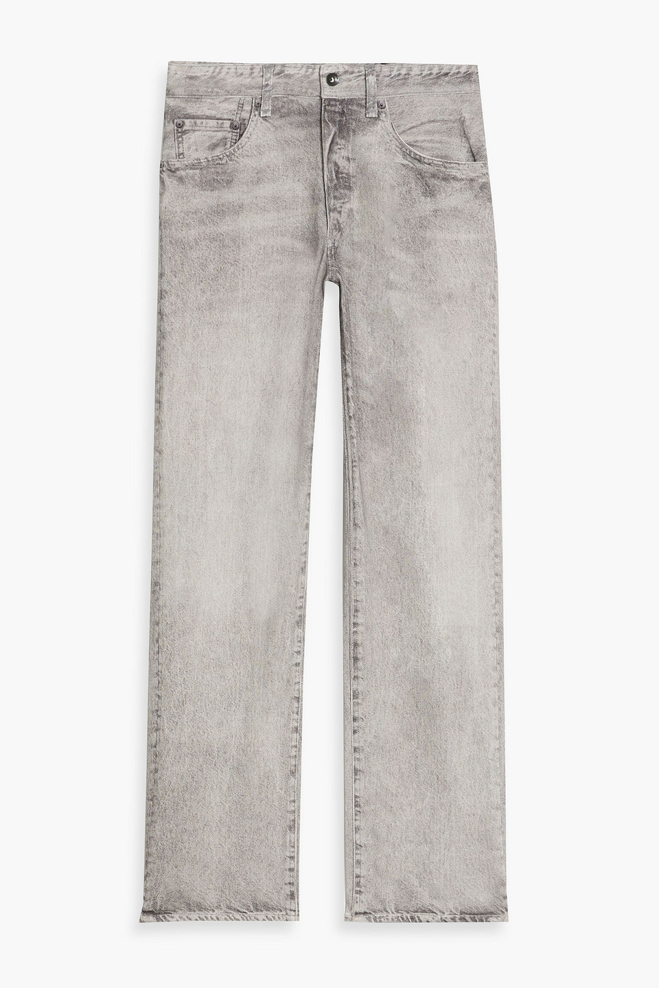 rag & bone - fit 4 miramar denim-effect print cotton pants - gray - 33