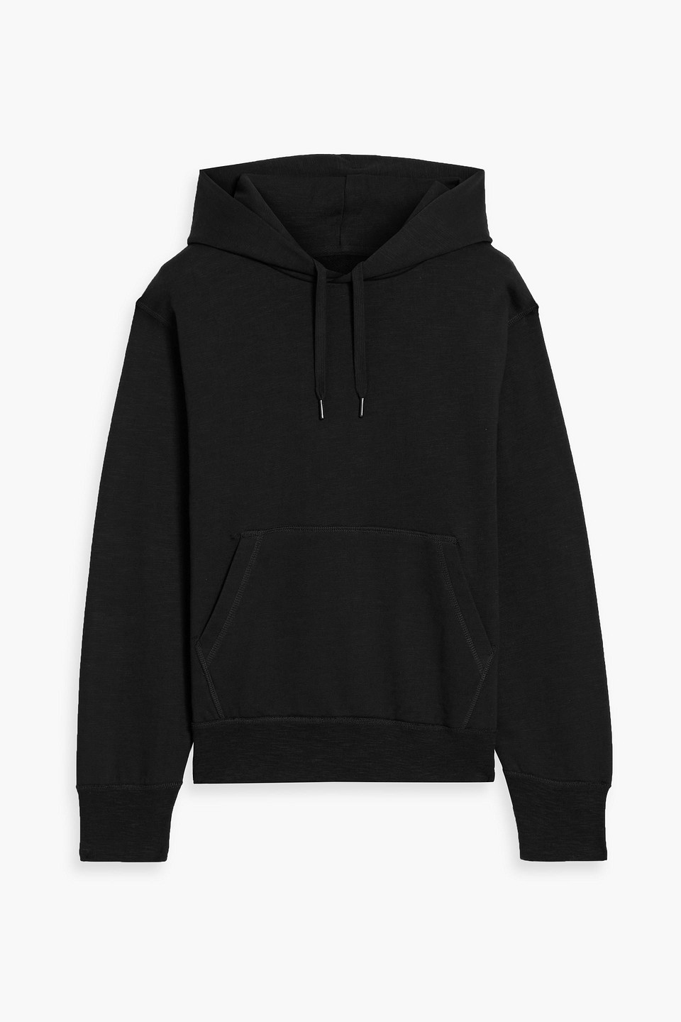 rag & bone - damon french cotton-terry hoodie - black - s