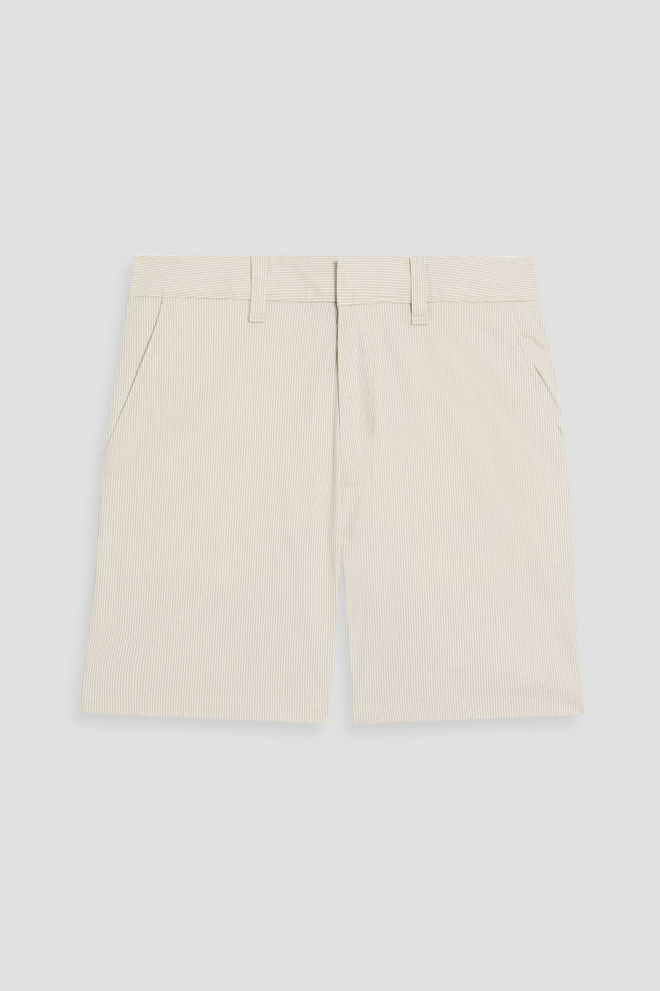 Rag & Bone Haydon Striped Cotton-blend Canvas Shorts In Pink
