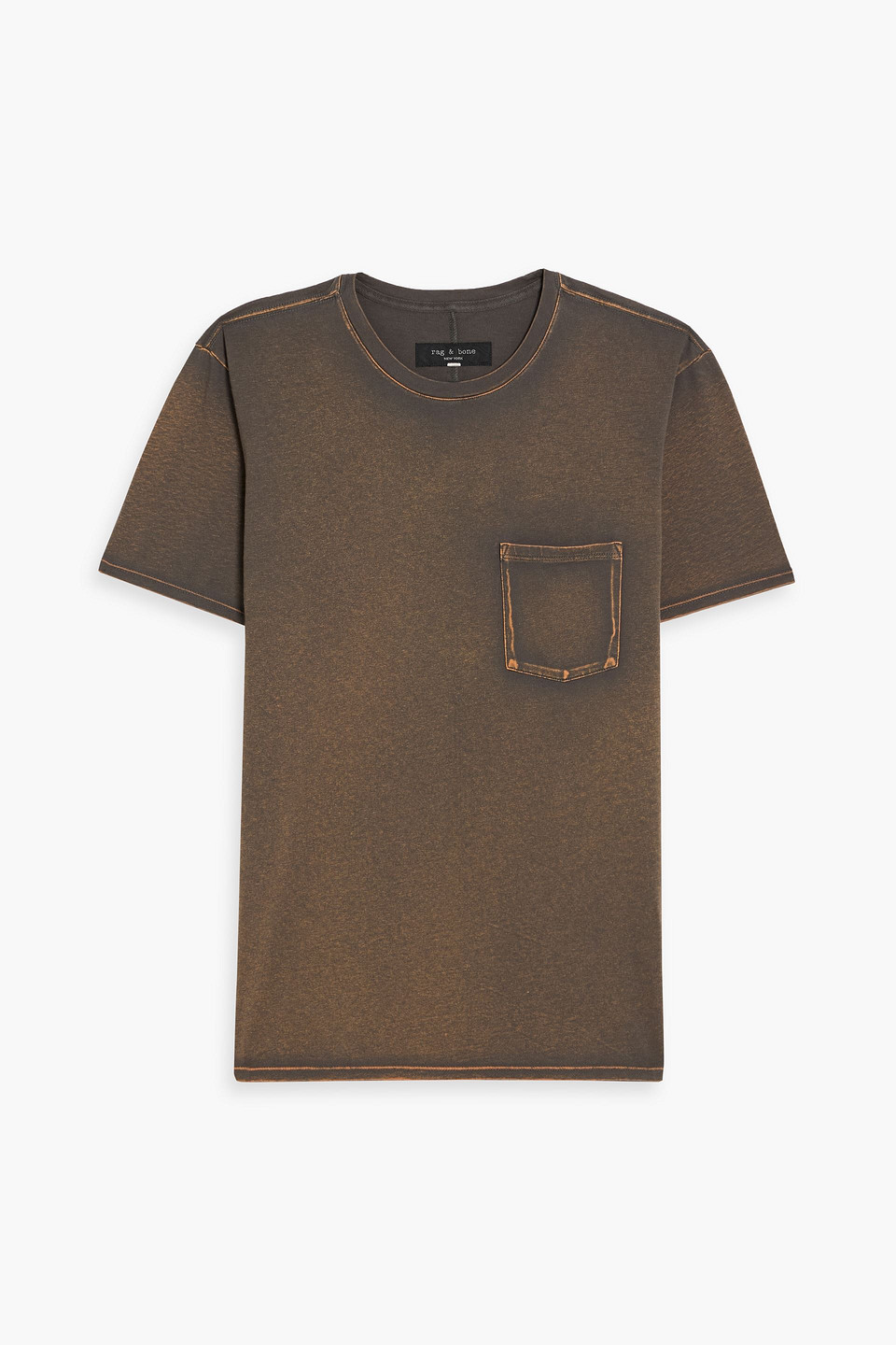 rag & bone - cotton-jersey t-shirt - brown - xs