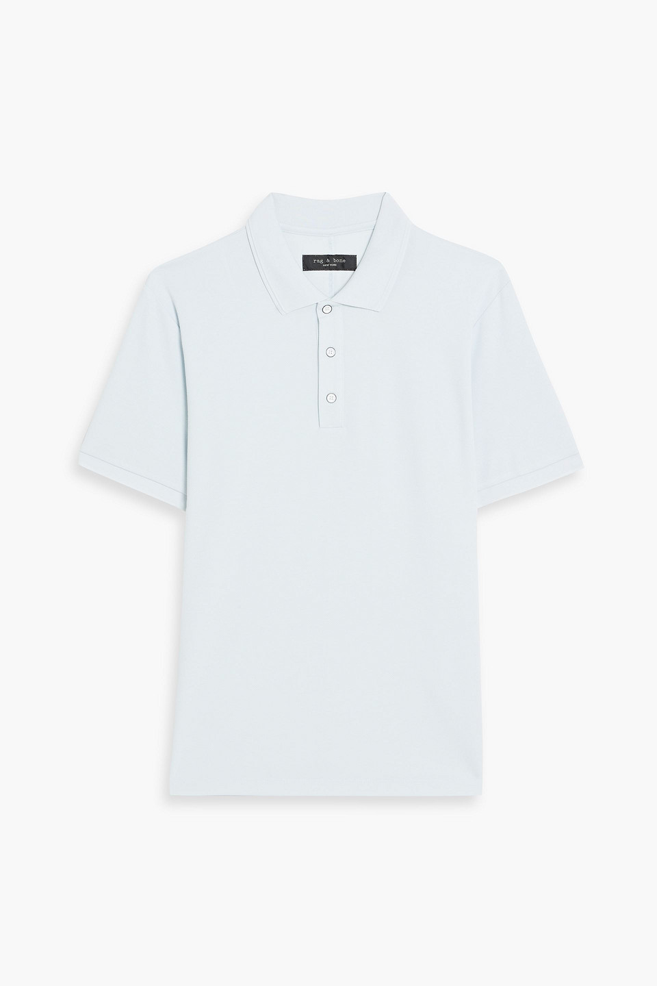 Rag & Bone Piqué Polo Shirt In Blue