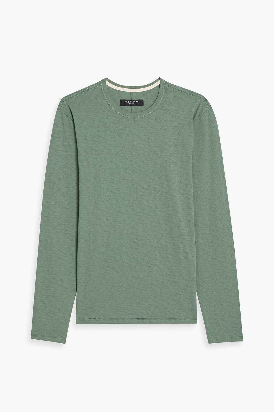 rag & bone - slub cotton-jersey t-shirt - green - m