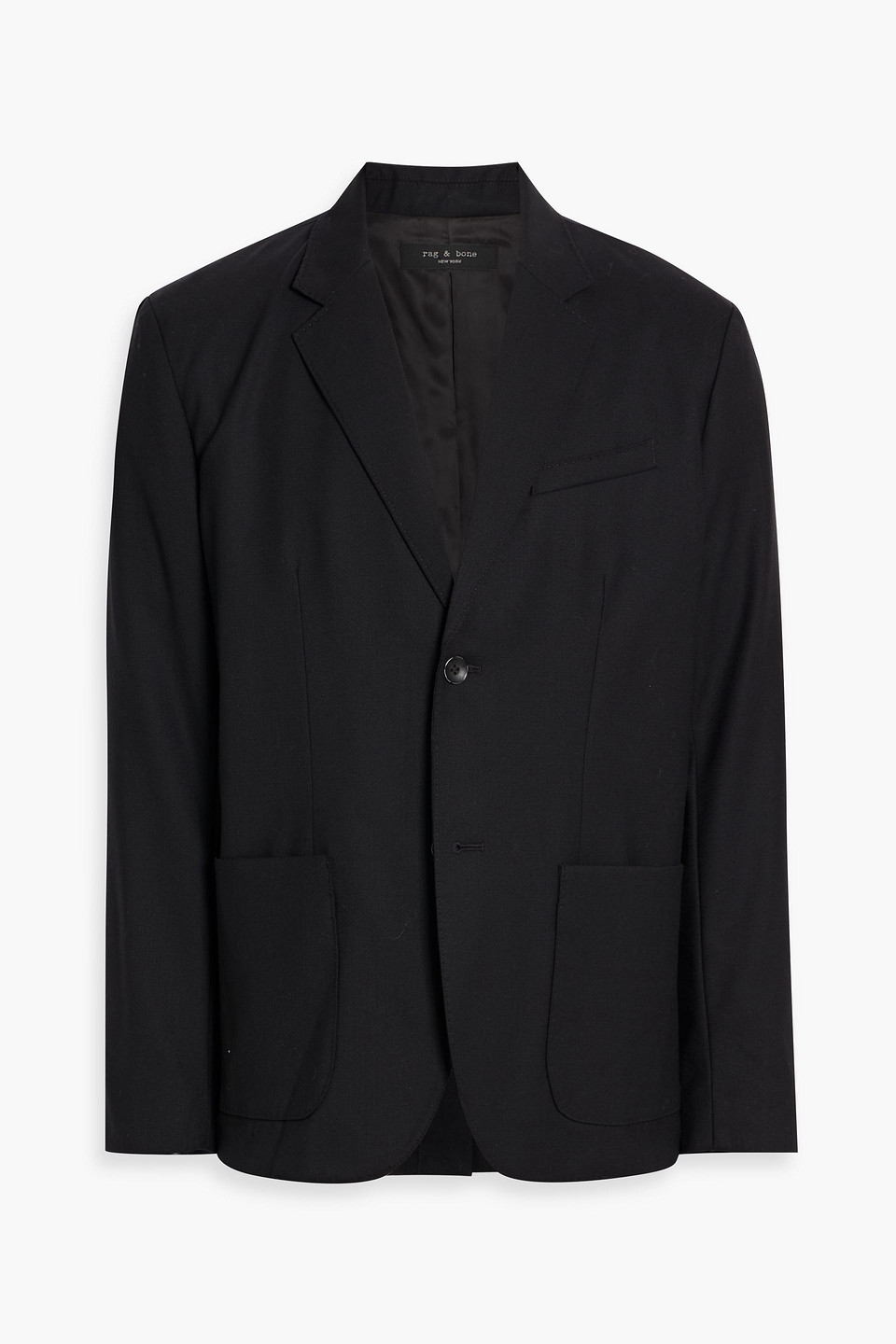 Rag & Bone Butler Wool-blend Twill Blazer In Black