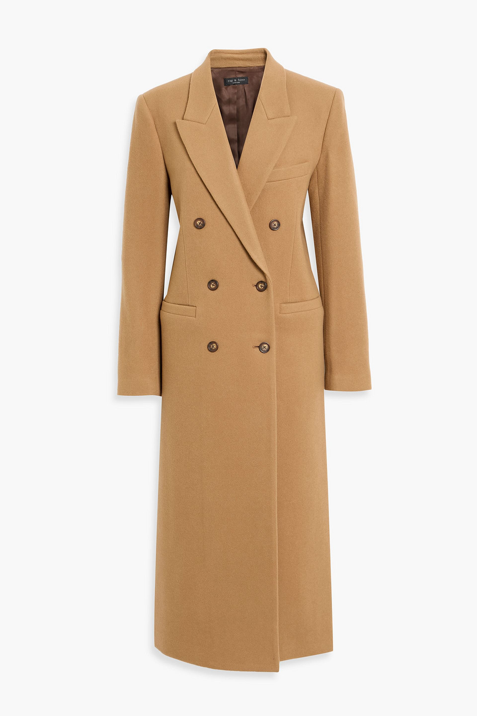 Rag & Bone Vienna Double-breasted Wool-felt Coat In Brown