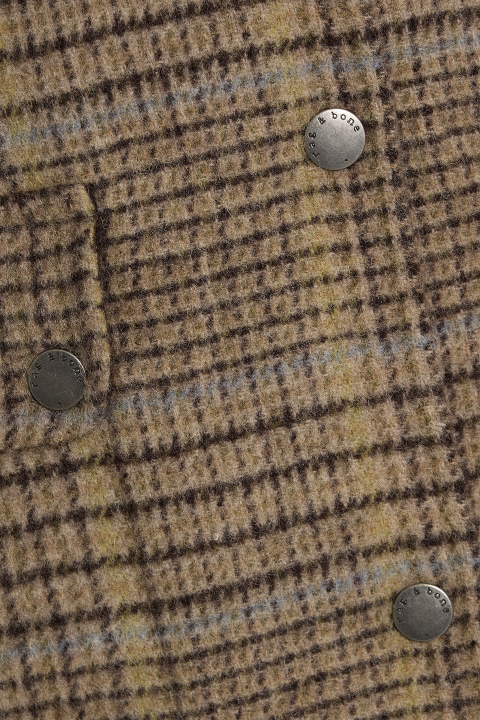 Rag & Bone Cassidy Checked Wool-blend Jacket In Brown