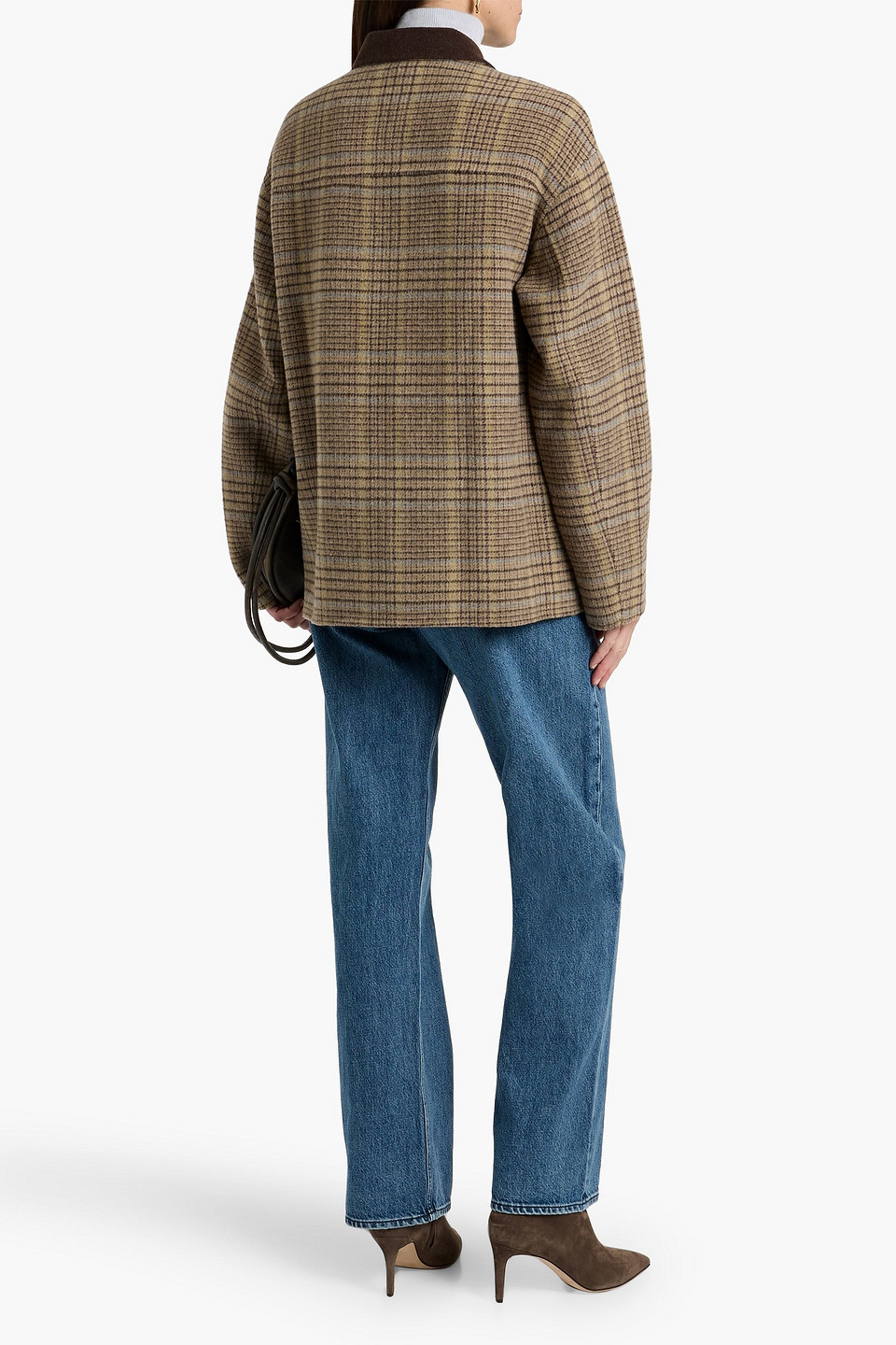 Rag & Bone Cassidy Checked Wool-blend Jacket In Brown