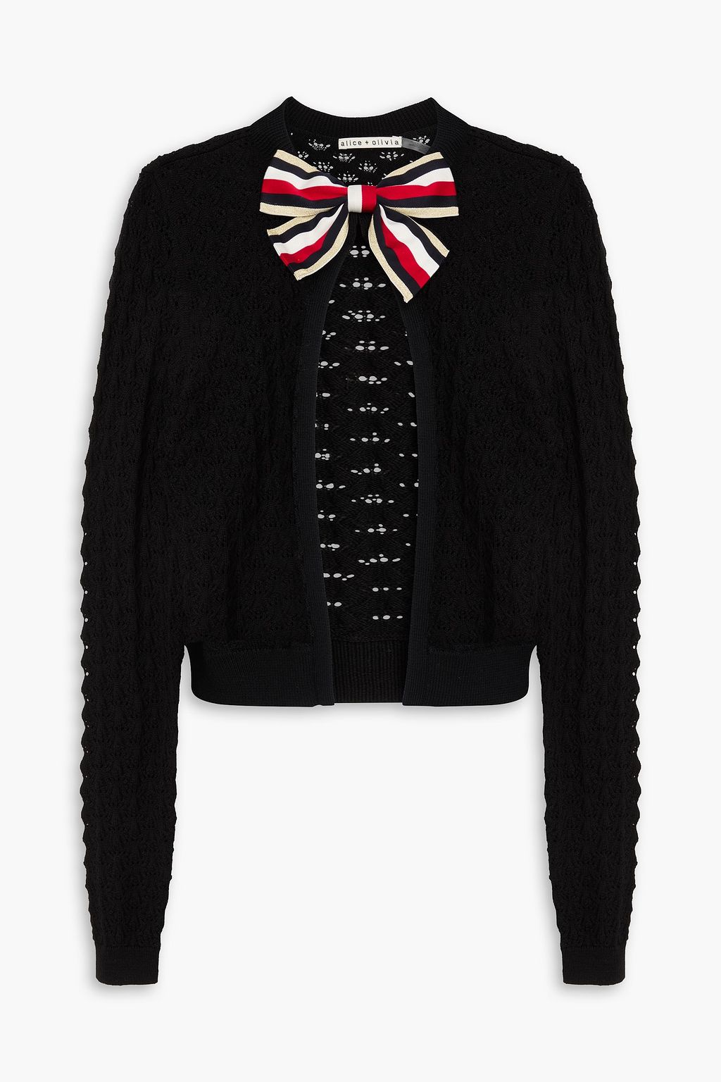 ALICE  ALICE + OLIVIA Pointelle-knit wool-blend cardigan | THE OUTNET