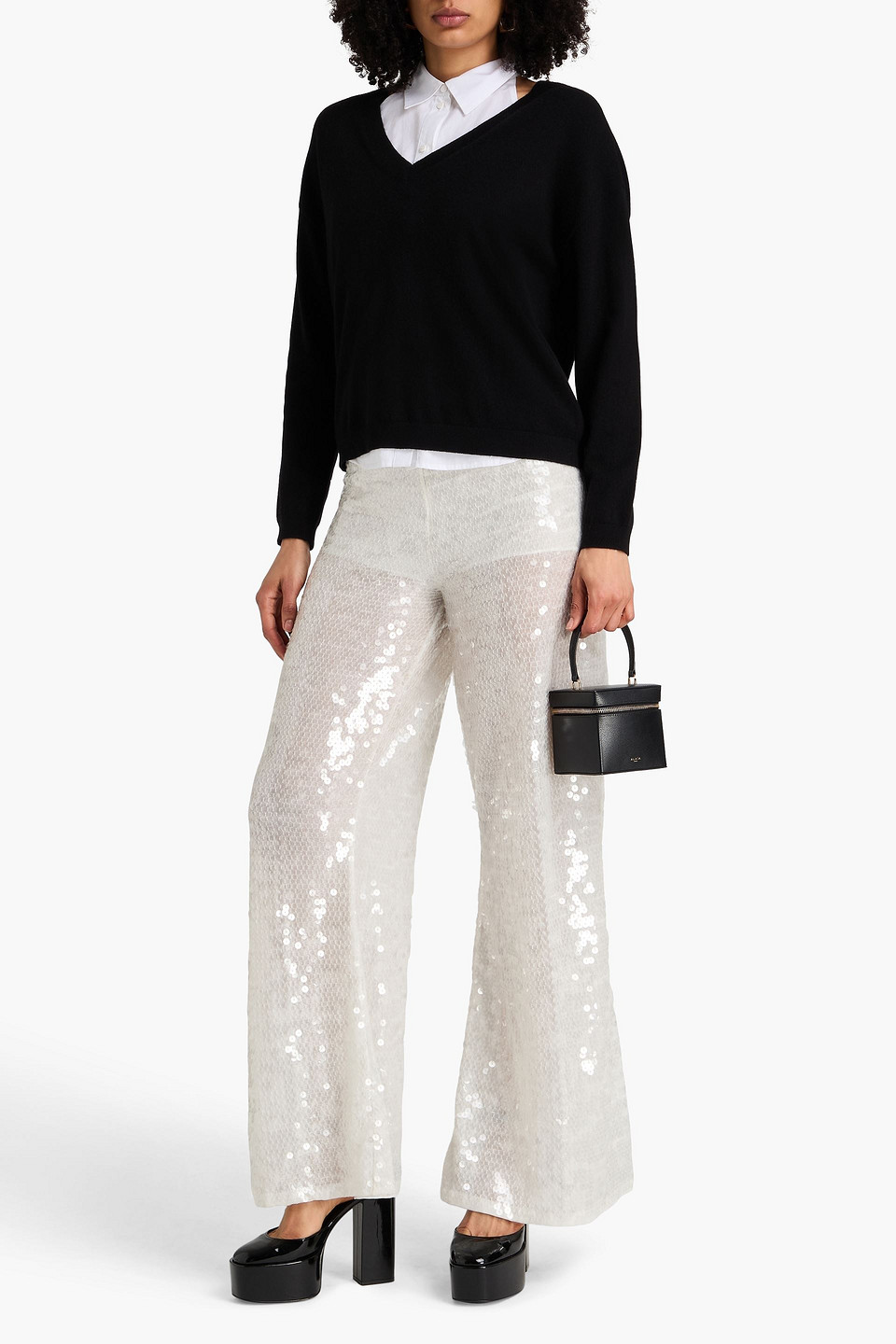  Alice Olivia - Pullover Aus Einer Kaschmirmischung - Schwarz - Xs 